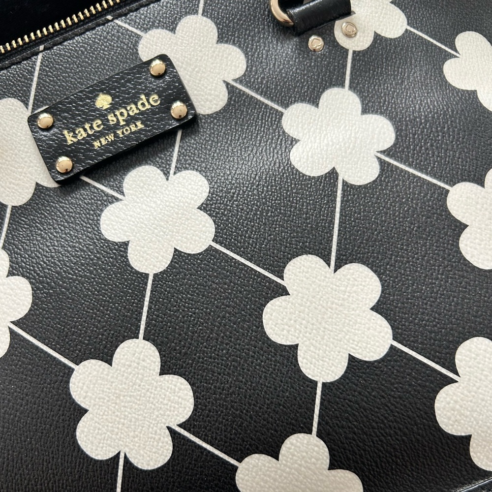 kate spade Black & White Floral Handbag - Picture 11 of 14